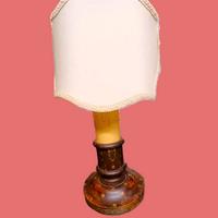 lampada modernariato legno e bachelite portasfiga