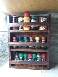 Mensola portaspezie in legno