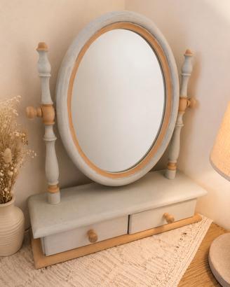specchiera in legno per toilette