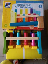 Hammer pegs "up and down"