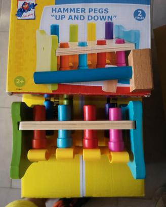 Hammer pegs "up and down"