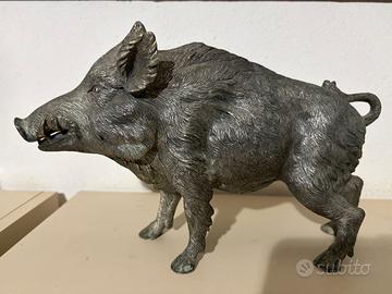 SCULTURA IN METALLO A PATINA SCURA, XIX SECOLO