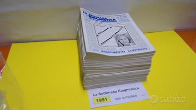 LA SETTIMANA ENIGMISTICA, anno 1991, NON compilati