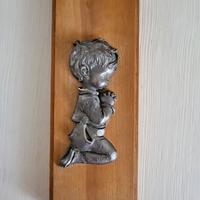 Quadretto vintage, anni 70, peltro inciso a mano