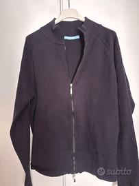 Cardigan Almeria Blu. 100% Cotone. Taglia M