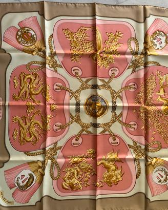 RARE COLLECTIBLE VINTAGE HERMES SILK SCARF TSUBAS