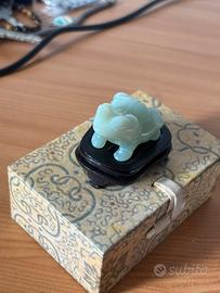 Statuetta Rana Giada Cinese Antica