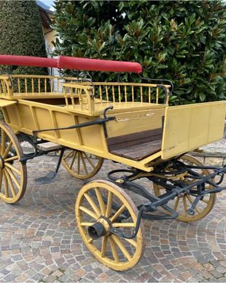 Carrozza per cavalli arredo giardino