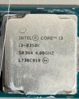 Intel i3 8350k processore generazione coffee lake