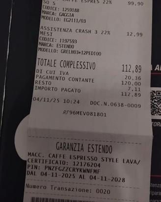 Macchina per caffe' gaggia espresso