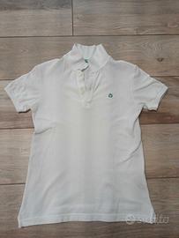 Polo Benetton ragazzo bianca 11-12 anni