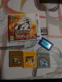 lotto giochi Pokémon per gameboy e Nintendo Ds 3ds