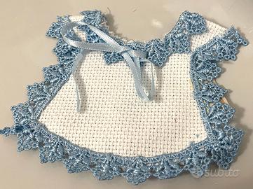 100 bomboniere per neonato tela aida nuove