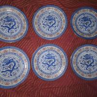 Piatti tondi diametro 22,5 porcellana cinese drago