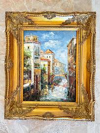 quadro scorcio venezia olio su tela 1919