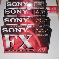 6 audiocassette analogiche originali Sony FX