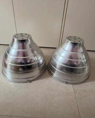 Set 2 lampadari industriali Acciaio modern vintage