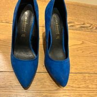 Decolleté scamosciate blue elettrico