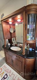 Mobile bagno vintage con lavandino