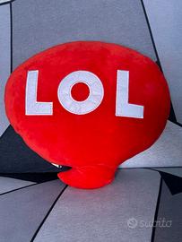 Cuscino a forma di fumetto "LOL"