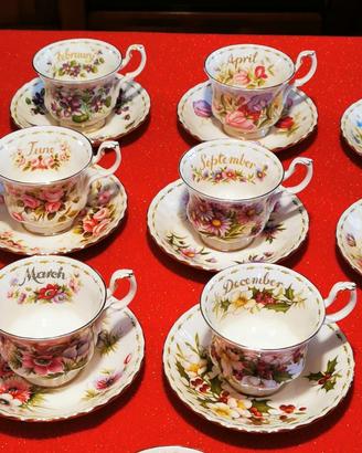 ROYAL ALBERT “FLOWER OF THE MONTH” Servizio Tè