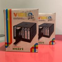 Vintage porta cassette vhs 2pz