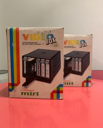 Vintage porta cassette vhs 2pz