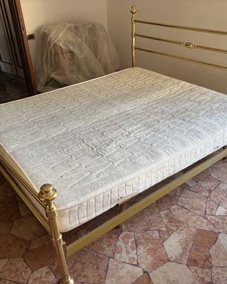 Letto Matrimoniale in Ottone Vintage anni 70/80