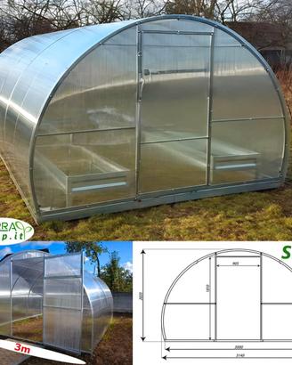 Serra tunnel 3x4 policarbonato orto vivai giardino