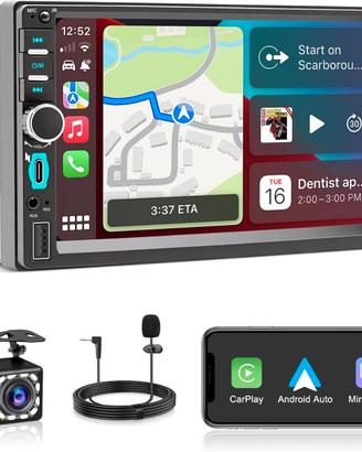 Autoradio 1 DIN Wireless CarPlay Android Auto