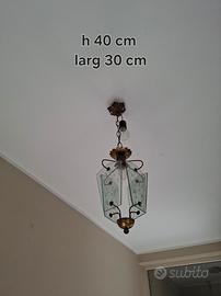 lampadario vetro trasparente
