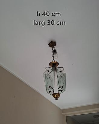 lampadario vetro trasparente