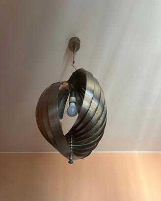Lampadario vintage a spirale anni 70
