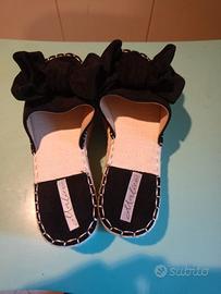 Ciabatte con suola flatform e fiocco Cocktail part