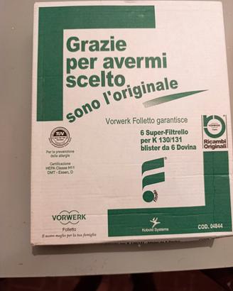 Sacchetti filtro aspirapolvere  Folletto 