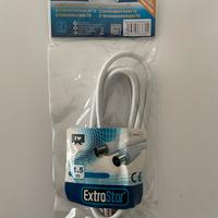 Cavo antenma Tv 1,5 metri bianco