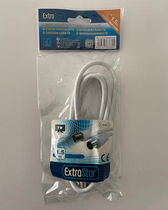 Cavo antenma Tv 1,5 metri bianco
