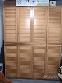 Armadio guardaroba in legno massello 260 × 200 cm