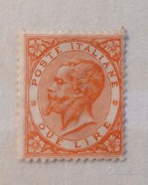 Regno- De La Rue - 2 lire scarlato vivo MH