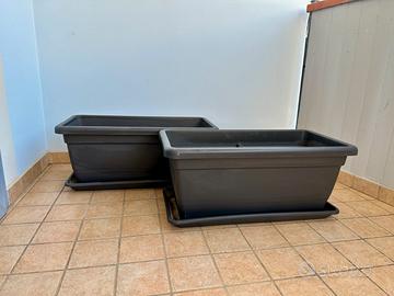 2x Fioriera Veca Anthea 80cm con sottovaso 18€/p