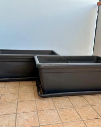 2x Fioriera Veca Anthea 80cm con sottovaso 18€/p