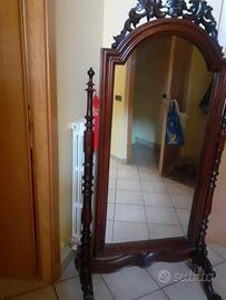 Specchio antico autentico  inglese,in mogano