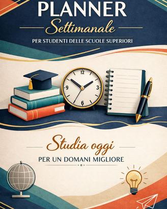 Planner Settimanale per Studenti delle Superiori.