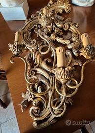 Applique 4 luci in legno