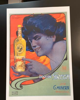 Poster Liquore Strega 33 × 48 cm liberty vintage