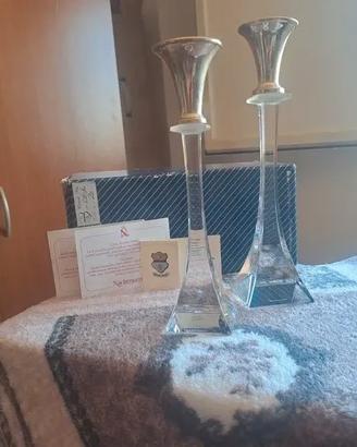 Candelabro vintage in Argento e Cristallo