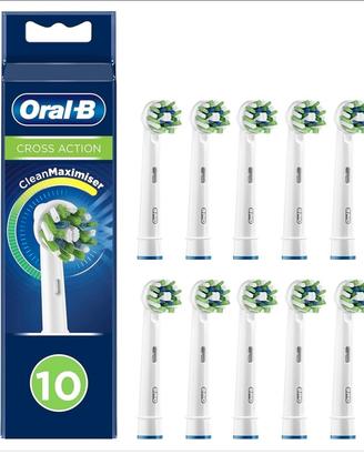 Testine ricambio Oral-B Cross Action 10 pezzi b/n