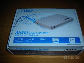 ADJ office AH 601,mini slim box USB 3.0 NUOVO