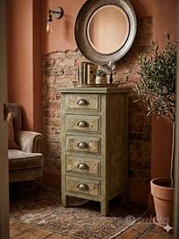 Cassettiera Settimino Vintage Shabby Chic 