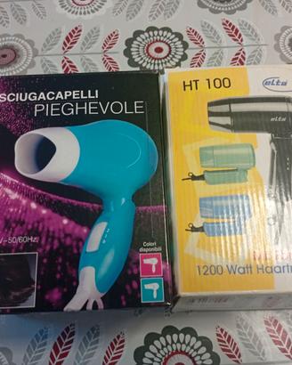 2 asciugacapelli da viaggio